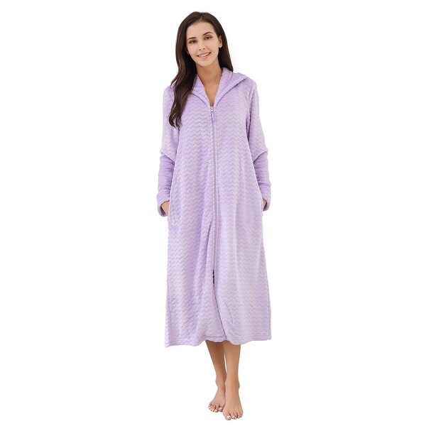 Lightweight discount zipper robe