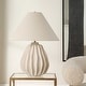 preview thumbnail 3 of 5, Uttermost Javary Matte Beige Table Lamp - 22"W x 22"D x 27.5"H