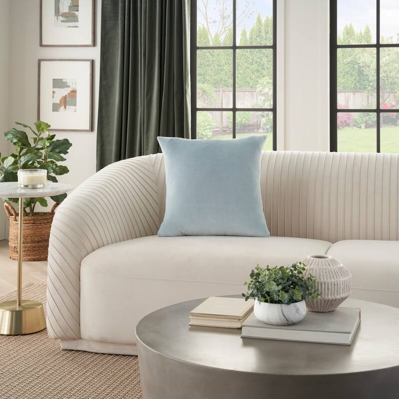 Mina Victory Sofia Solid Throw Pillow
