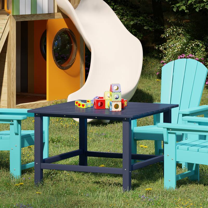 Polytrends Laguna Kids Outdoor 31" Square Poly Dining Table