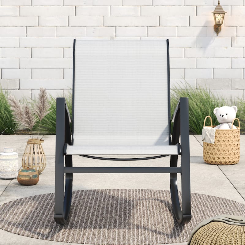 Corvus Antonio Outdoor Sling Fabric Rocking Chair