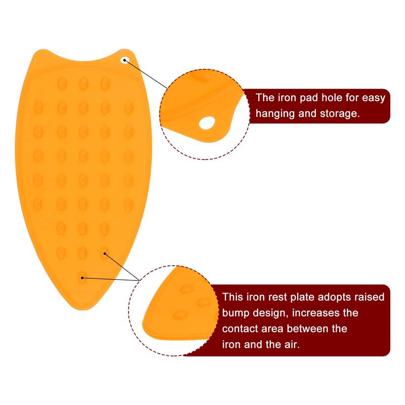 2pcs Silicone Iron Rest Pad Hot Resistant Mat Iron Rest Plate