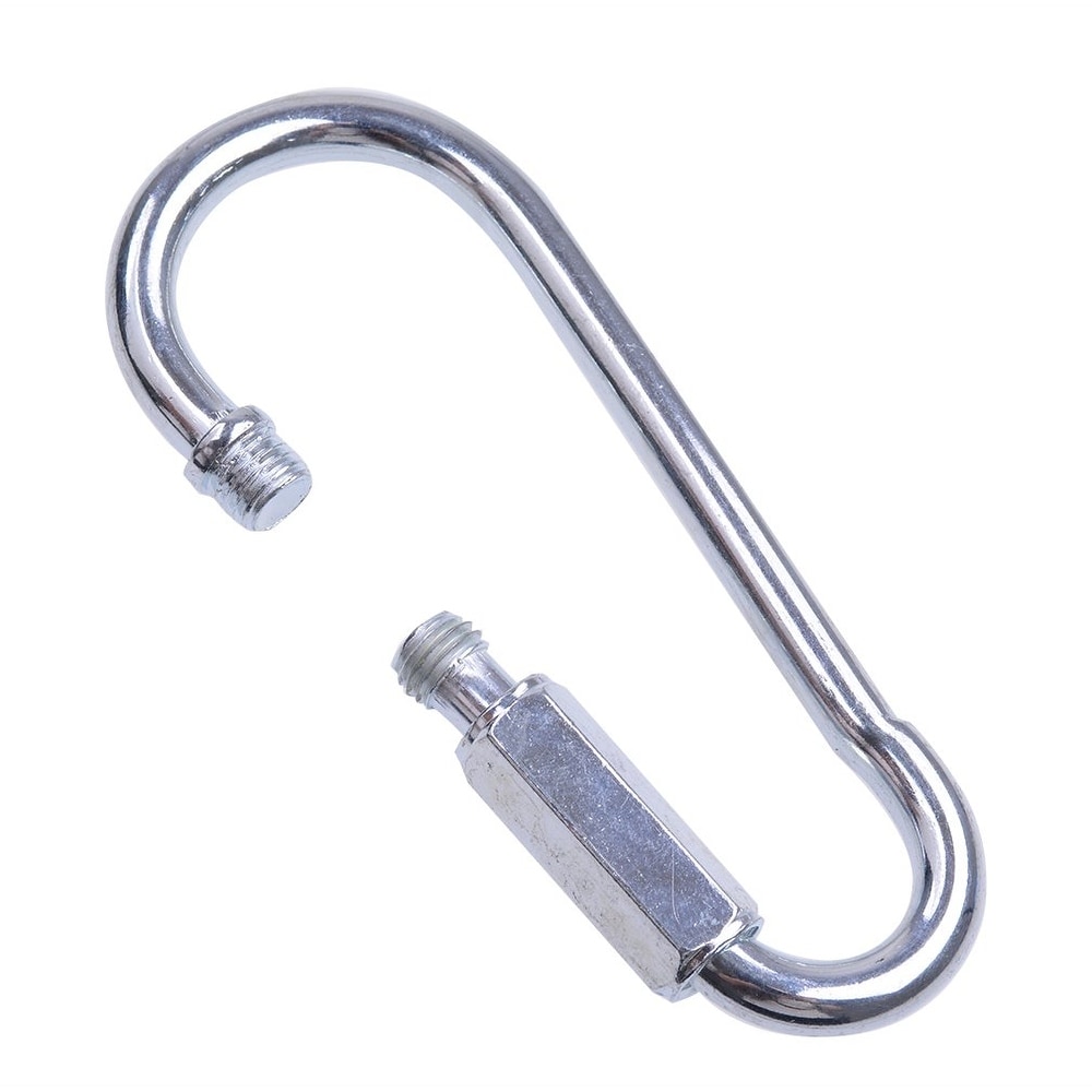 Pair Quick Link Screw Lock Clip Snap Hook For Swing Hardware Gym Ring Connector 