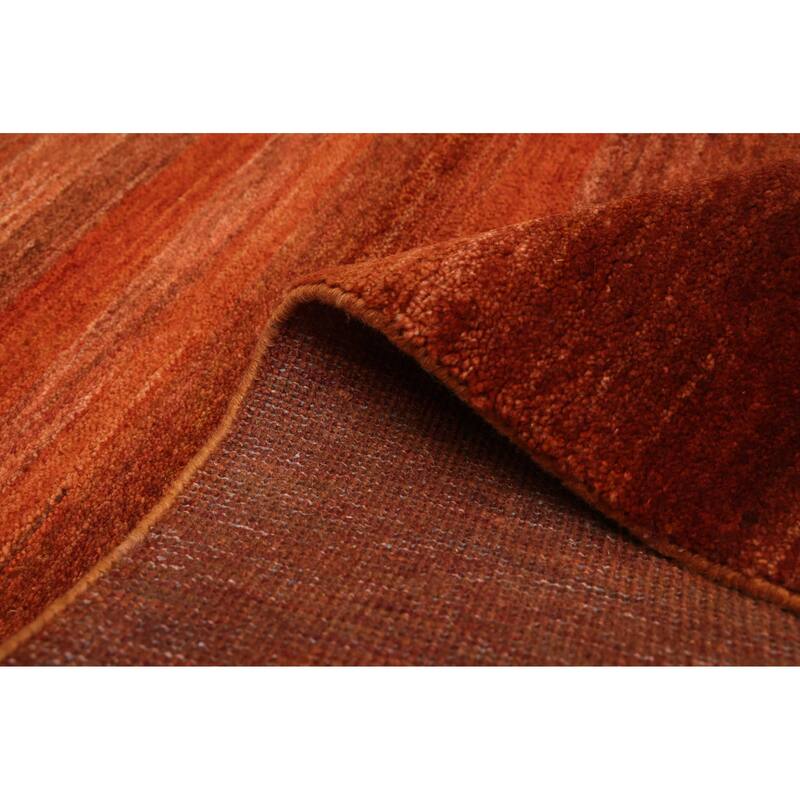 ECARPETGALLERY Hand-knotted Pak Finest Gabbeh Rust Wool Rug - 4'1 x 5'11