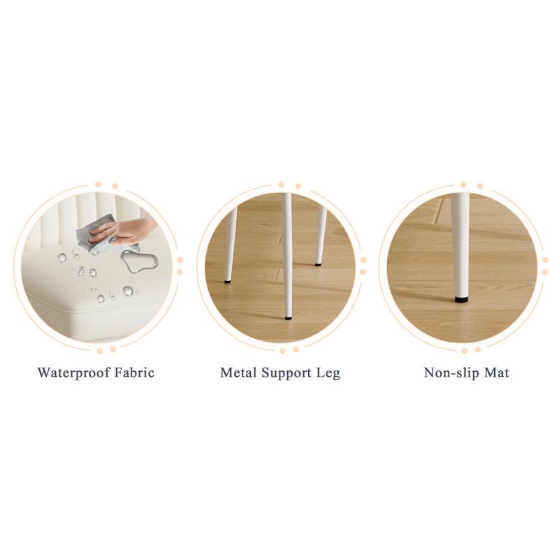 PU Leather Dining Chairs - Waterproof, Modern Design, Easy Clean