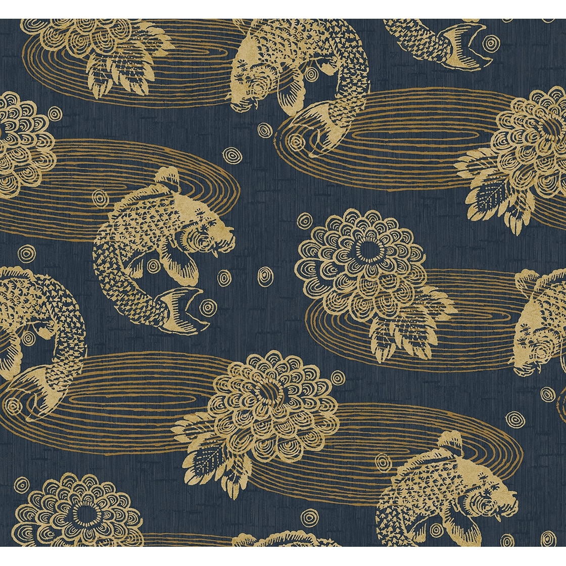 Seabrook Designs Alder Koi Unpasted Wallpaper