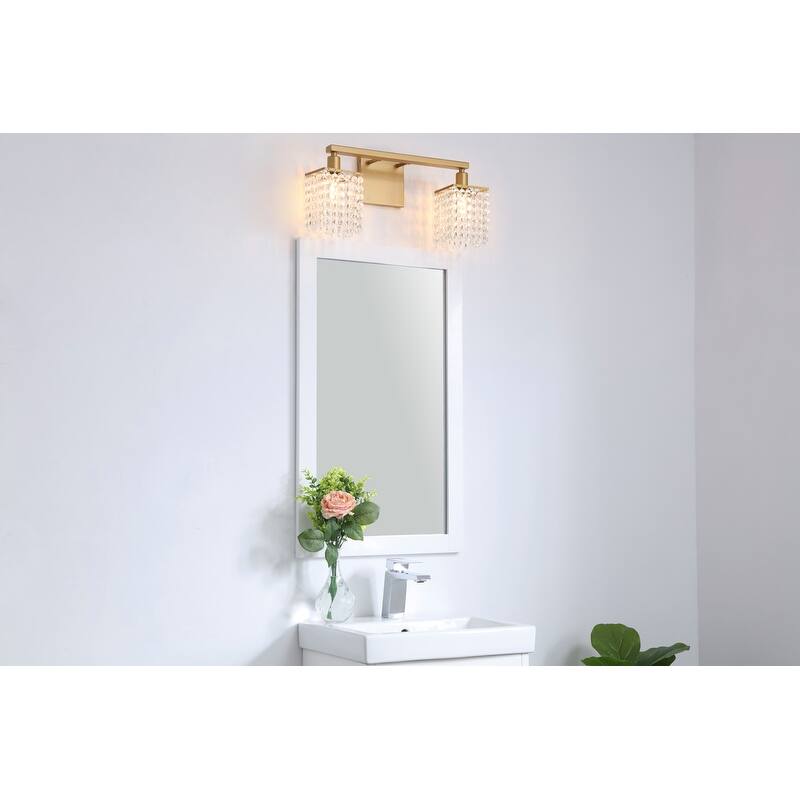 Olivia 2-light Glam Clear Crystals Vanity Light