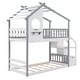 preview thumbnail 16 of 22, Twin-Over-Twin Bunk Bed w/ Stairway House Bed, Guard Rail Storage Bed