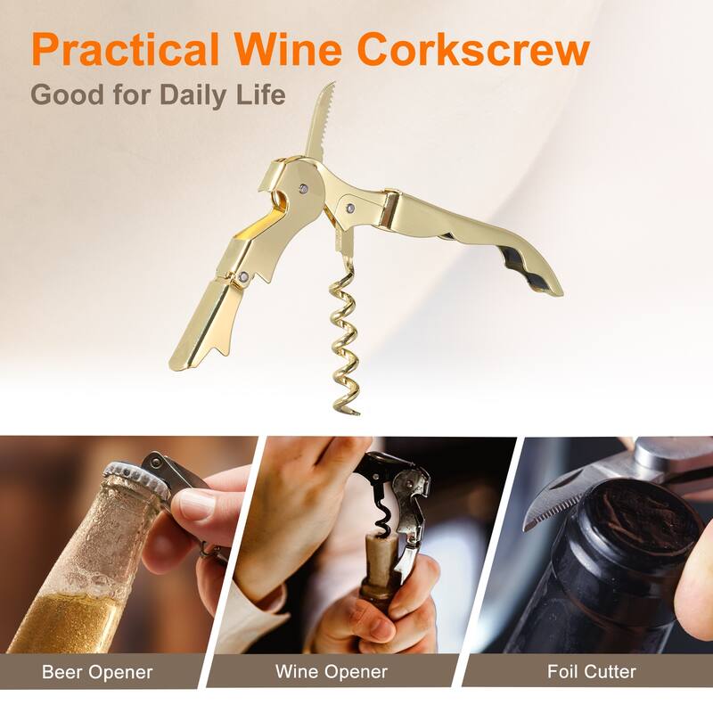 2Pcs 5" Wine Openers Waiter Corkscrew Red Wine Bottle Opener