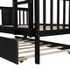 preview thumbnail 33 of 35, Full over Full Bunk Bed with Twin Size Trundle and Ladder for Bedroom