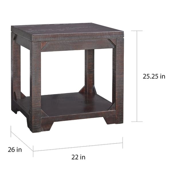 Rogness Casual Rustic Brown End Table