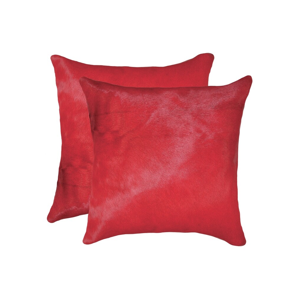 Red leather on sale throw pillows