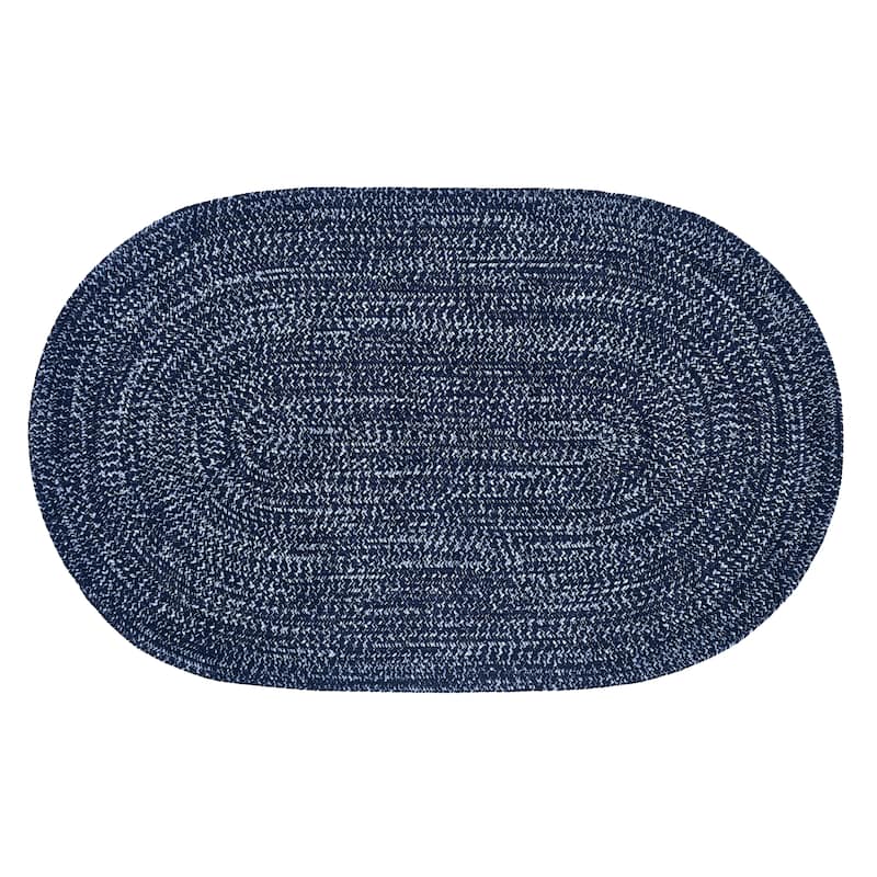 Better Trends Chenille Tweed & Solid Braid 100% Polyester Stain Resistant, Double Sided Reversible Indoor Area Rug