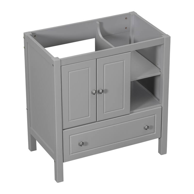 Grey Bathroom Storage Bathroom Vanity Base, No Sink Bed Bath