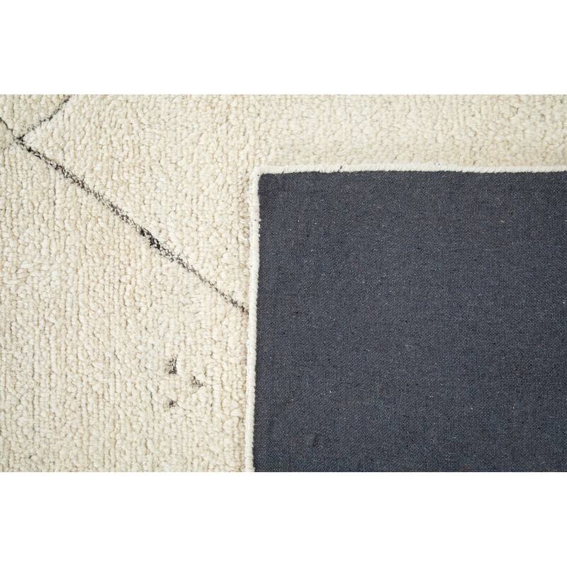 Terra by Obeetee Adab Carved Lines Black Rug