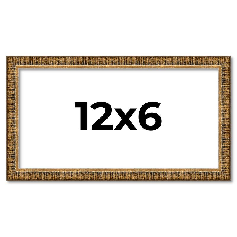 12x6 Frame Gold Kingsley Distressed Solid Wood Picture Frame Width