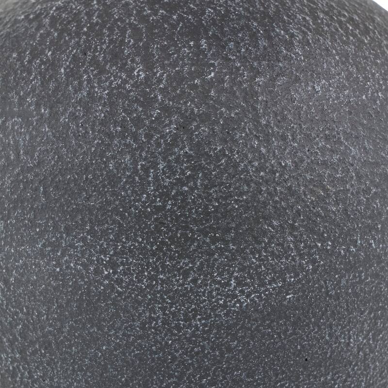 Black Ceramic Whitewashed Textured Amphora Vase with 2 Handles