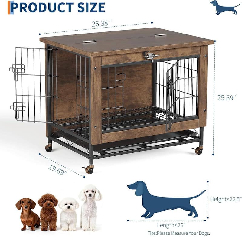 Chew-Resistant Medium Dog Crate Furniture, Dog Cage for Indoor Use*