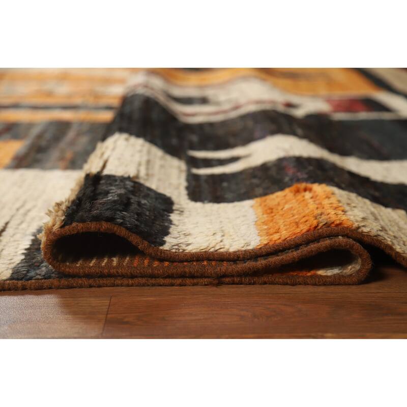 Tribal Geometric Moroccan Oriental Area Rug Handmade Wool Carpet - 6'9" x 9'10"