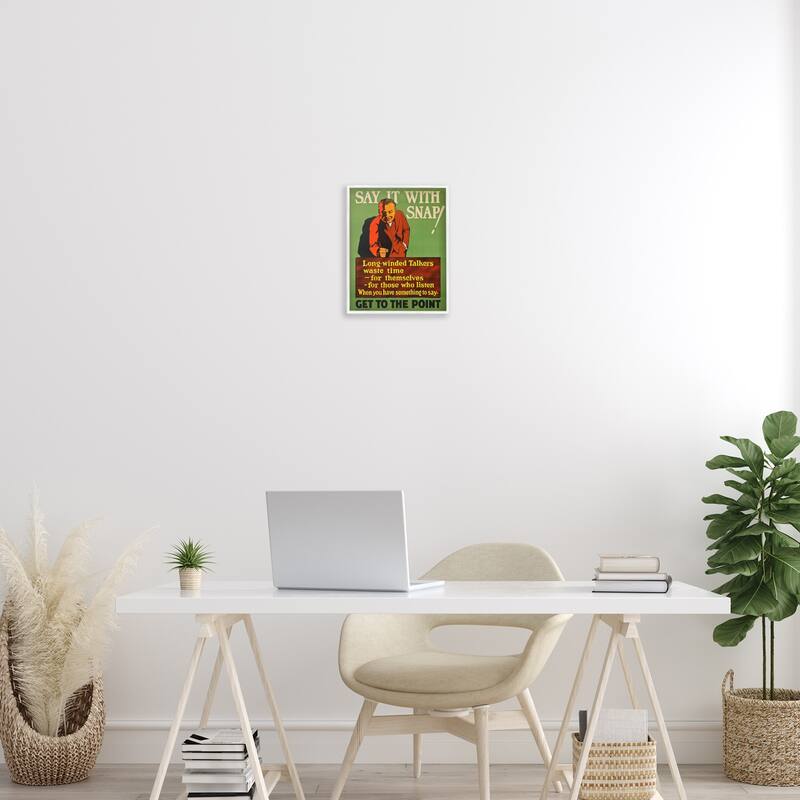 Stupell Vintage Say It With Snap Framed Giclee Art Design By Marcus Jules