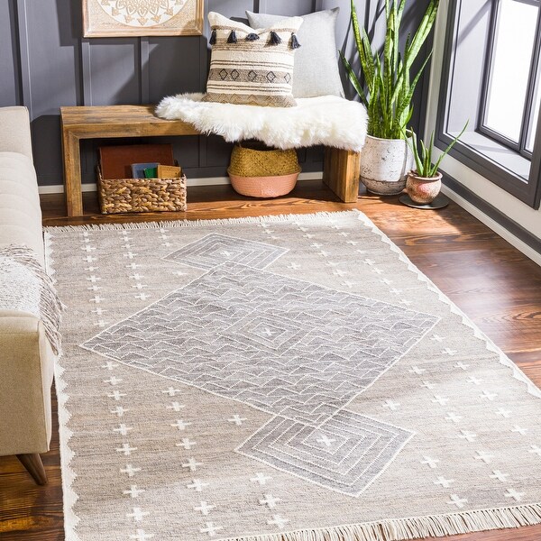 Mojgan Handmade Indoor/ Outdoor Global Area Rug. Opens flyout.