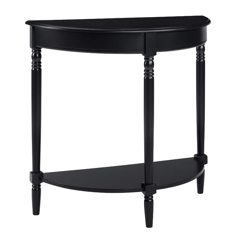 Convenience Concepts French Country Half-Round Entryway Table with Shelf