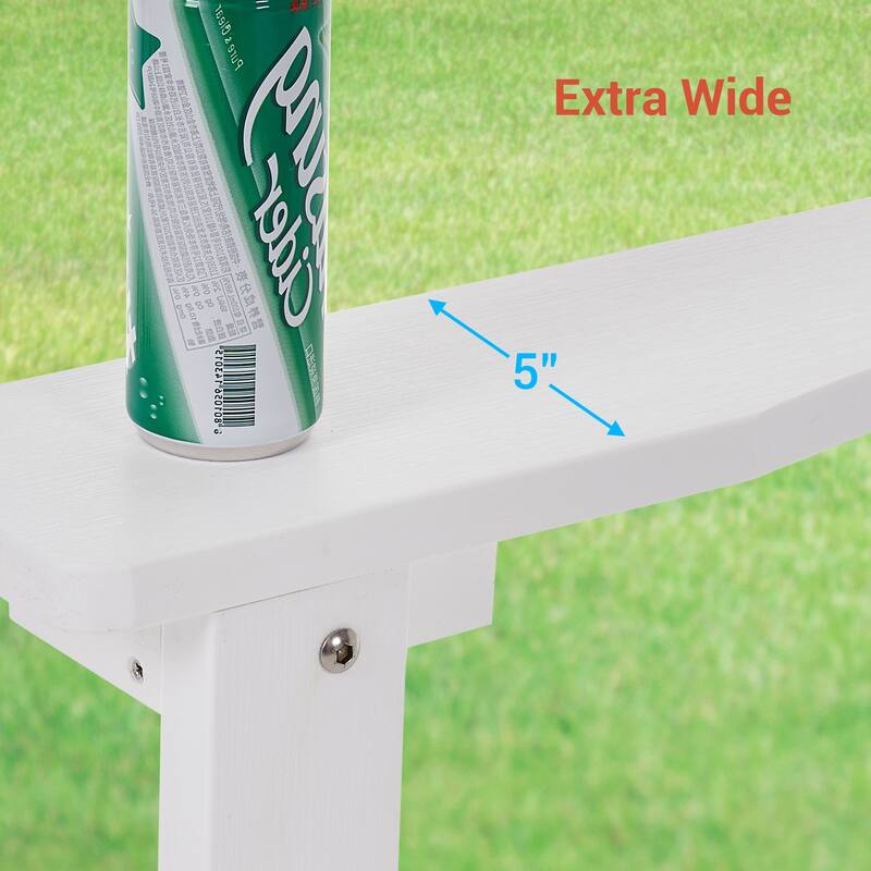 BONOSUKI Patio Adirondack Chair w/Cupholder,Weather Resistant-Set of 4