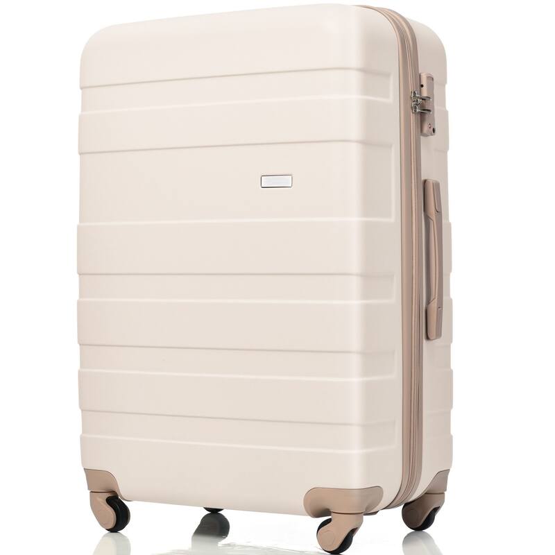 3 Piece Hardside Rugged Travel Luggage Set, Carry on Lightweight Durable Suitcase with Collision-Protection Angle and TSA Lock