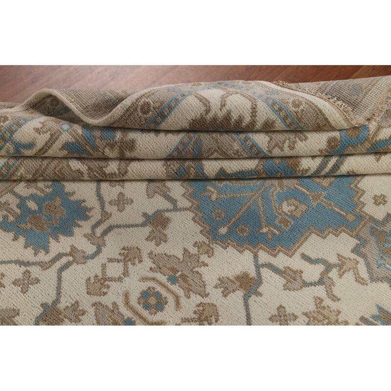 Oushak Indian Area Rug Handmade Wool Carpet - 8'0"x 10'2"