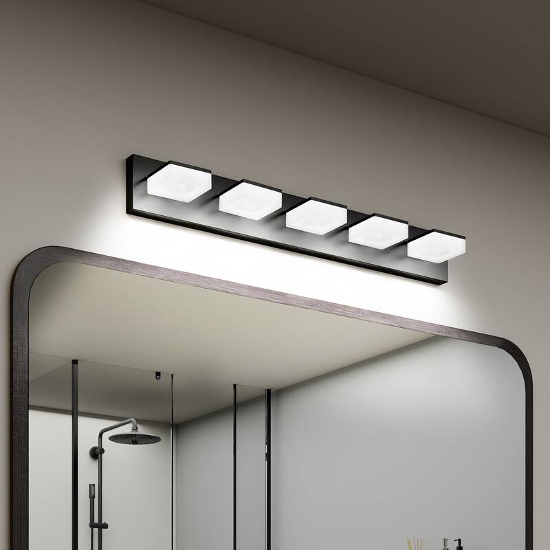 32" 5-Light LED Modern Bathroom Vanity Light Fixture