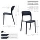 preview thumbnail 18 of 39, Porthos Home Brody Stackable Dining Chairs Set Of 2, Overall Plastic