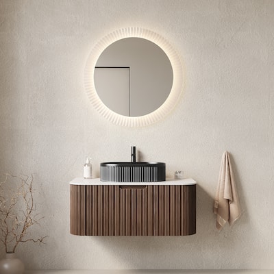 Wall-Mounted Bathroom Vanity with Sink