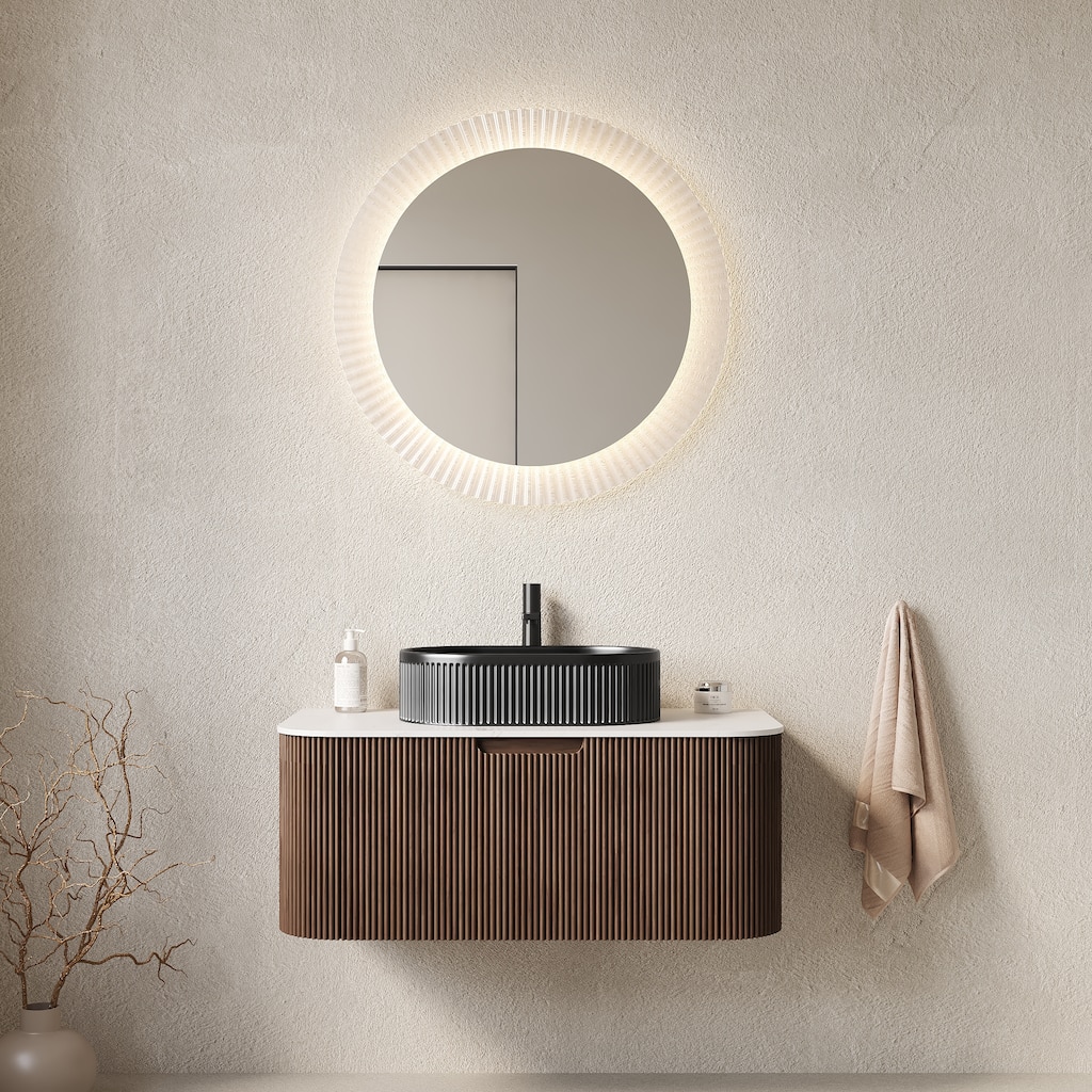 Wall-Mounted Bathroom Vanity with Sink