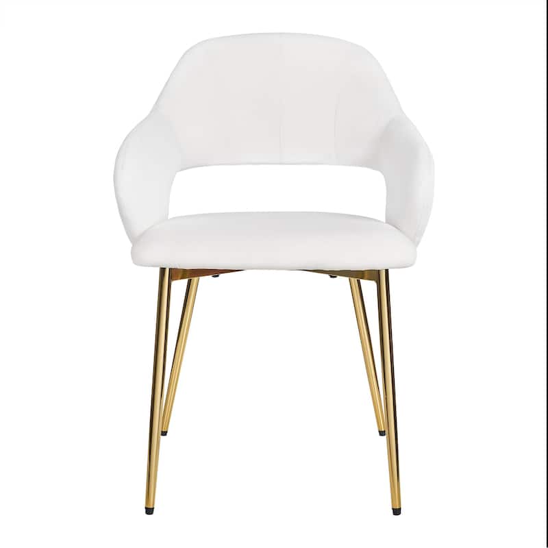 VECELO Modern Upholstered Dining Chairs Set of 2, Velvet Kitchen Chairs for Dining Room