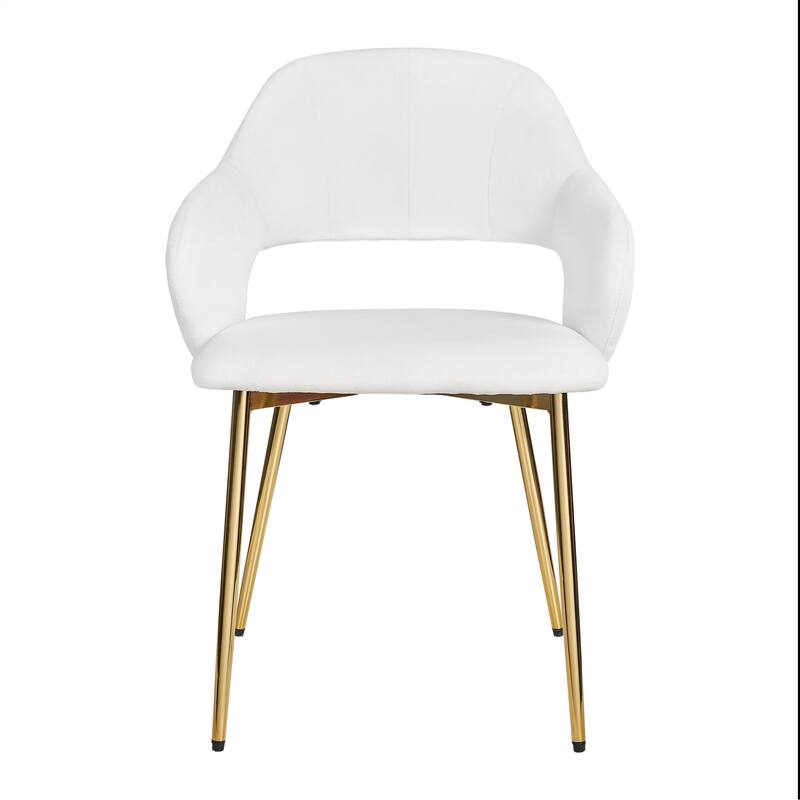 VECELO Modern Upholstered Dining Chairs Set of 4, Velvet Kitchen Chairs for Dining Room