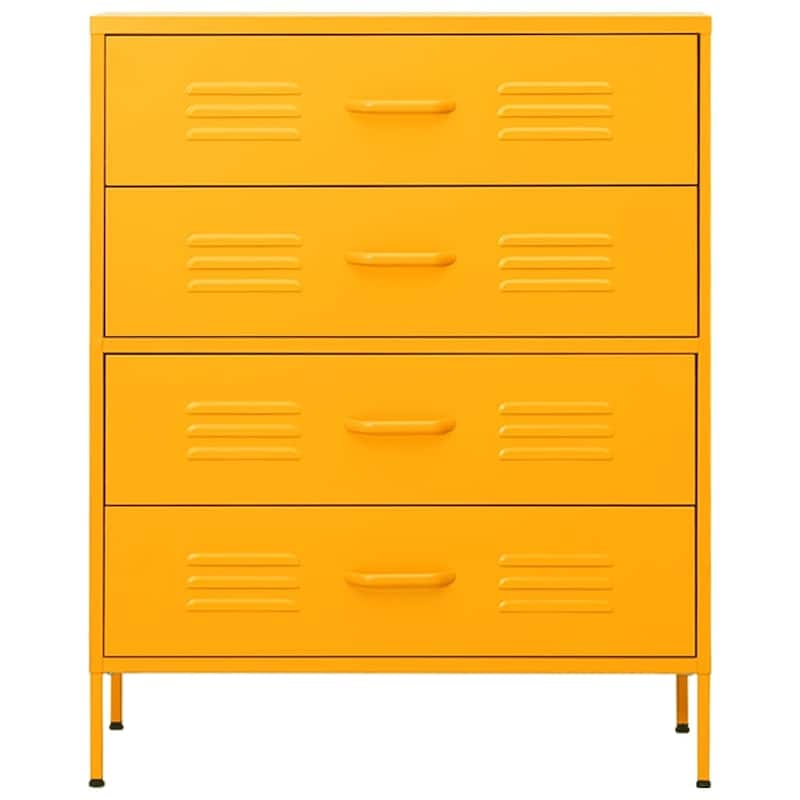 vidaXL Chest of Drawers Dresser for Bedroom Sideboard Storage Cabinet Steel