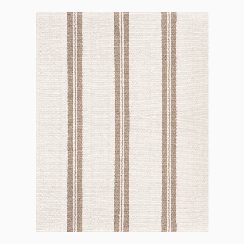 Ben Soleimani Altico Indoor / Outdoor Flatweave Polyproplene Rug - 6' x 9' - Ivory/Camel