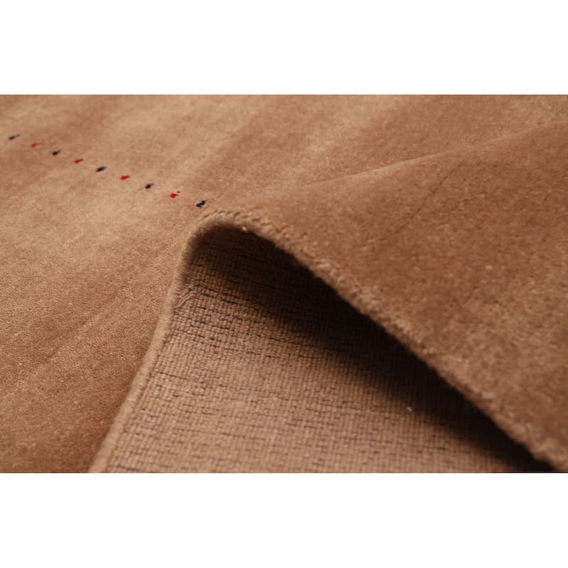 ECARPETGALLERY Hand Loomed Kashkuli Gabbeh Brown Wool Rug - 9'3 x 11'5