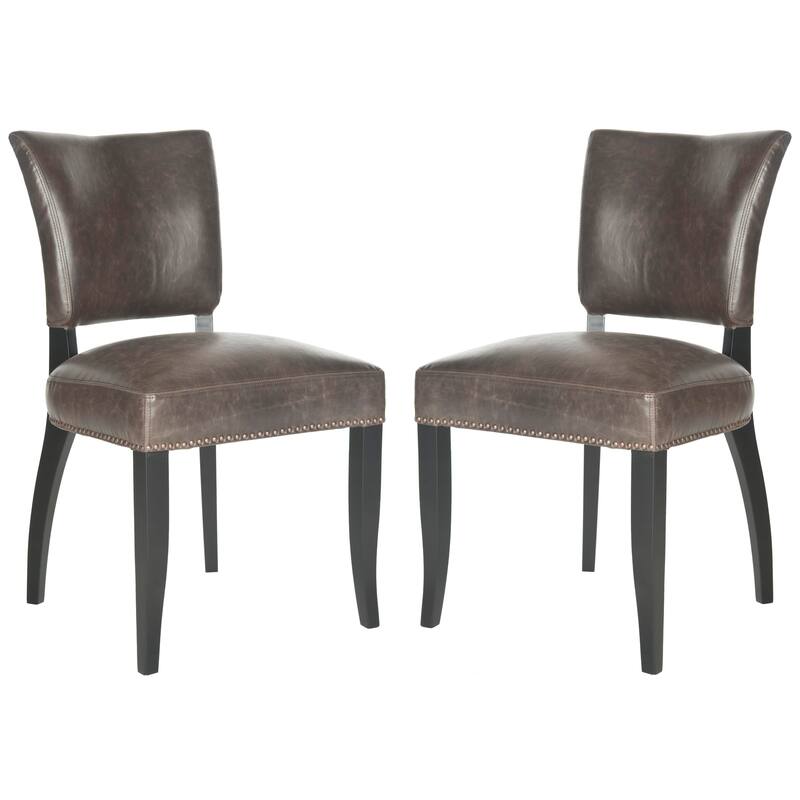 SAFAVIEH Eluned Antique Brown Dining Chair (Set of 2) - 21"W x 24"D x 36"H