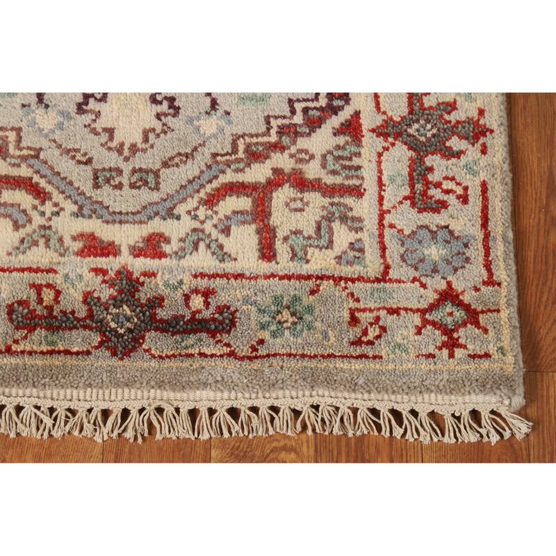 Heriz Serapi Indian Accent Foyer Rug Hand-Knotted Wool Carpet - 2'0" x 3'0"