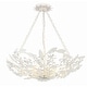 preview thumbnail 5 of 9, Marselle 6 Light Matte White Chandelier - 24"W x 6"H x 24"D