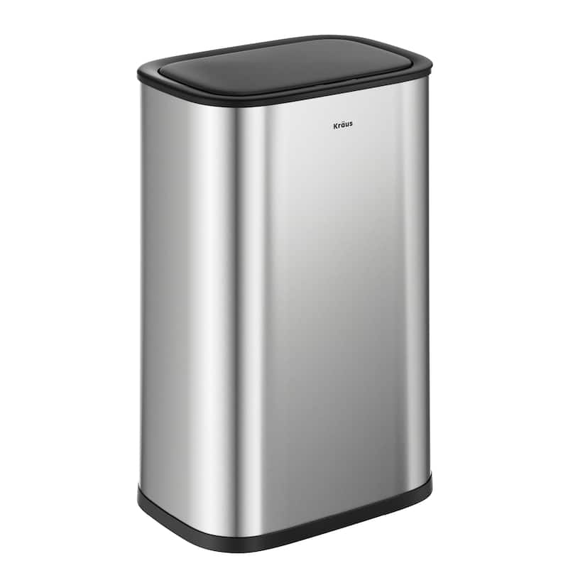 KRAUS WasteGuard 14.5 Gal 55 Liter Motion Sensor Kitchen Trash Can - SFS - Spot Free Stainless Steel