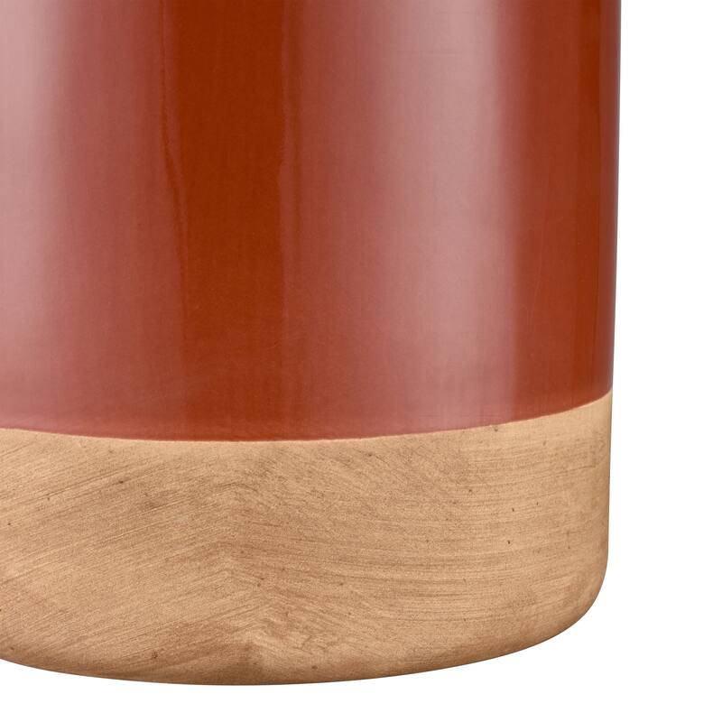 Elk Home Adara Brick Red Earthenware 6.25 Inch Wide Vase