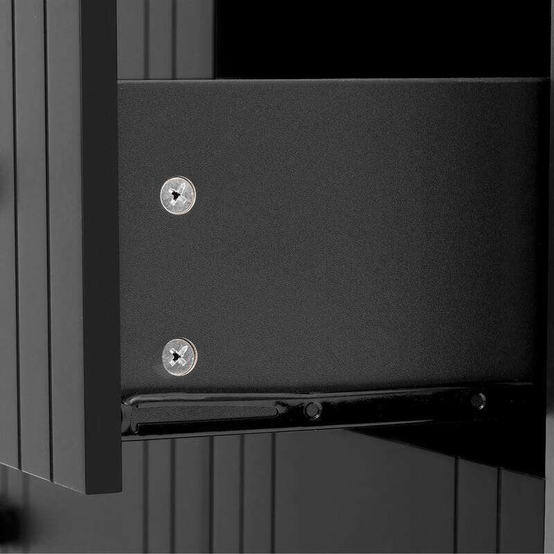 Wooden Sideboard with Extendable Table, Multifunctional Storage Cabinet with 2 Doors and 3 Drawers for Living Room