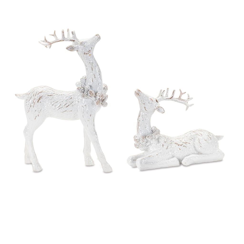Winter Deer Figurine (Set of 2) - N/A