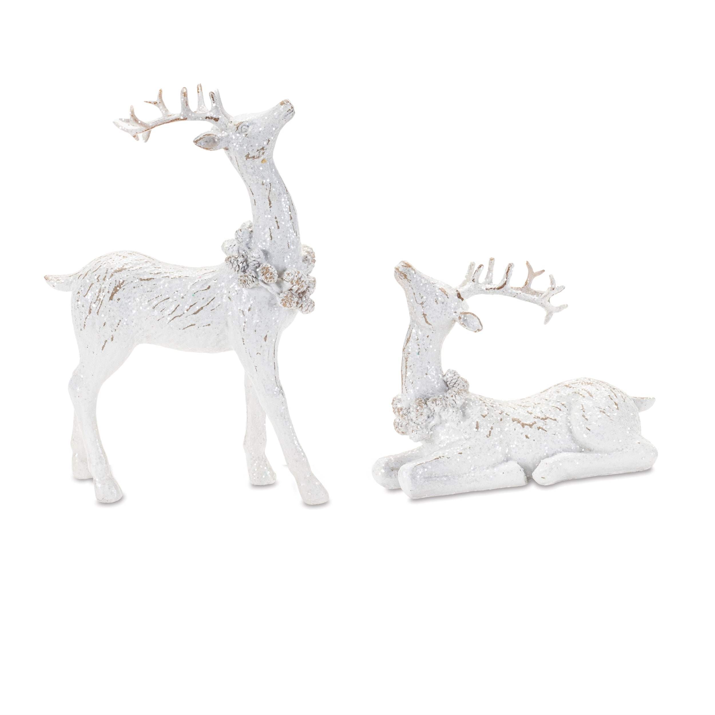 Winter Deer Figurine (Set of 2) - N/A