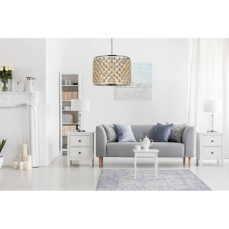 Royce Edge 8-Light Polished Nickel Chandelier