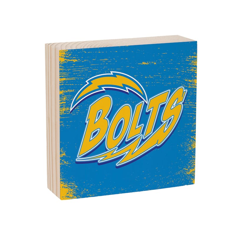 Los Angeles Chargers Wooden Tabletop Mantel Shelf Sign