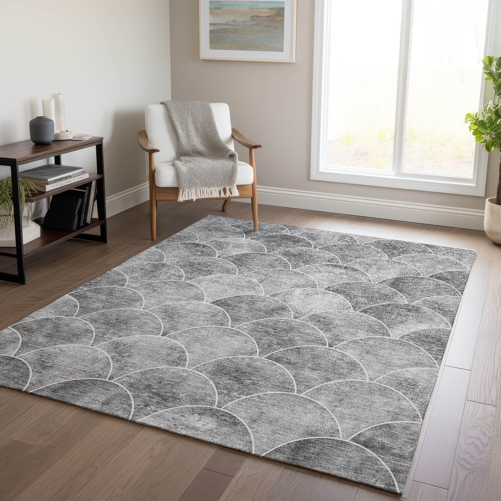 Machine Washable Indoor/ Outdoor Chantille Contemporary Rug