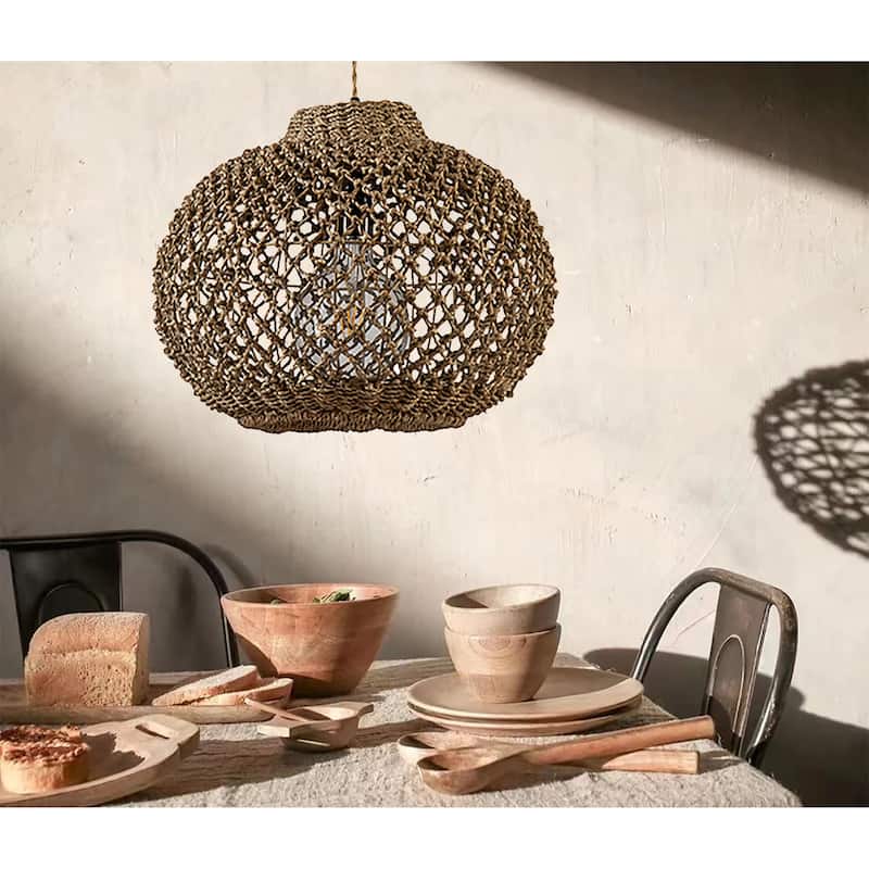 Arya Rattan Pendant Light - 13" x 16.1